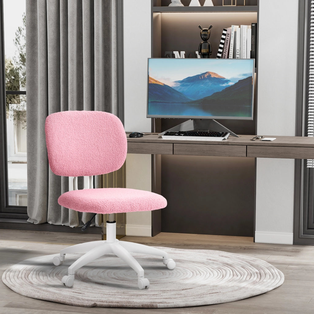 Sedia da ufficio girevole regolabile in altezza ¨C Zephmum ¨C Rosa 48x53x80-90cm
