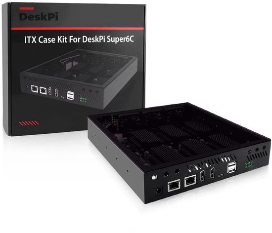 Kit di abbinamento per DeskPi - ITX-behuizing - Compacto e efficiente - Nero - Raffreddamento per Raspberry Pi - Protezione per il tuo cluster - Adatto per...