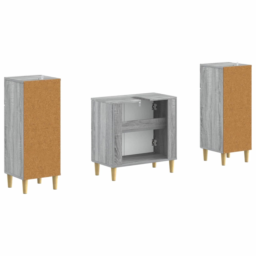 Set di Armadi da Bagno da 2 Pezzi ARNHEM Sonoma grigio 3418014