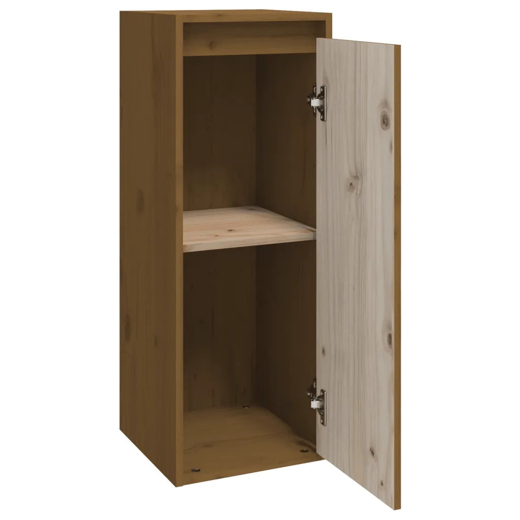 Pensili 2 pz Marrone Ambra 30x30x80cm in Legno Massello di Pino 813502