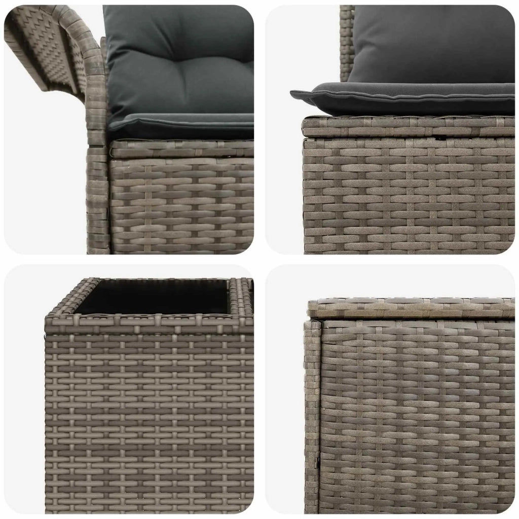 Set di divani 8 pz Grigio e Grigio Scuro 3448006