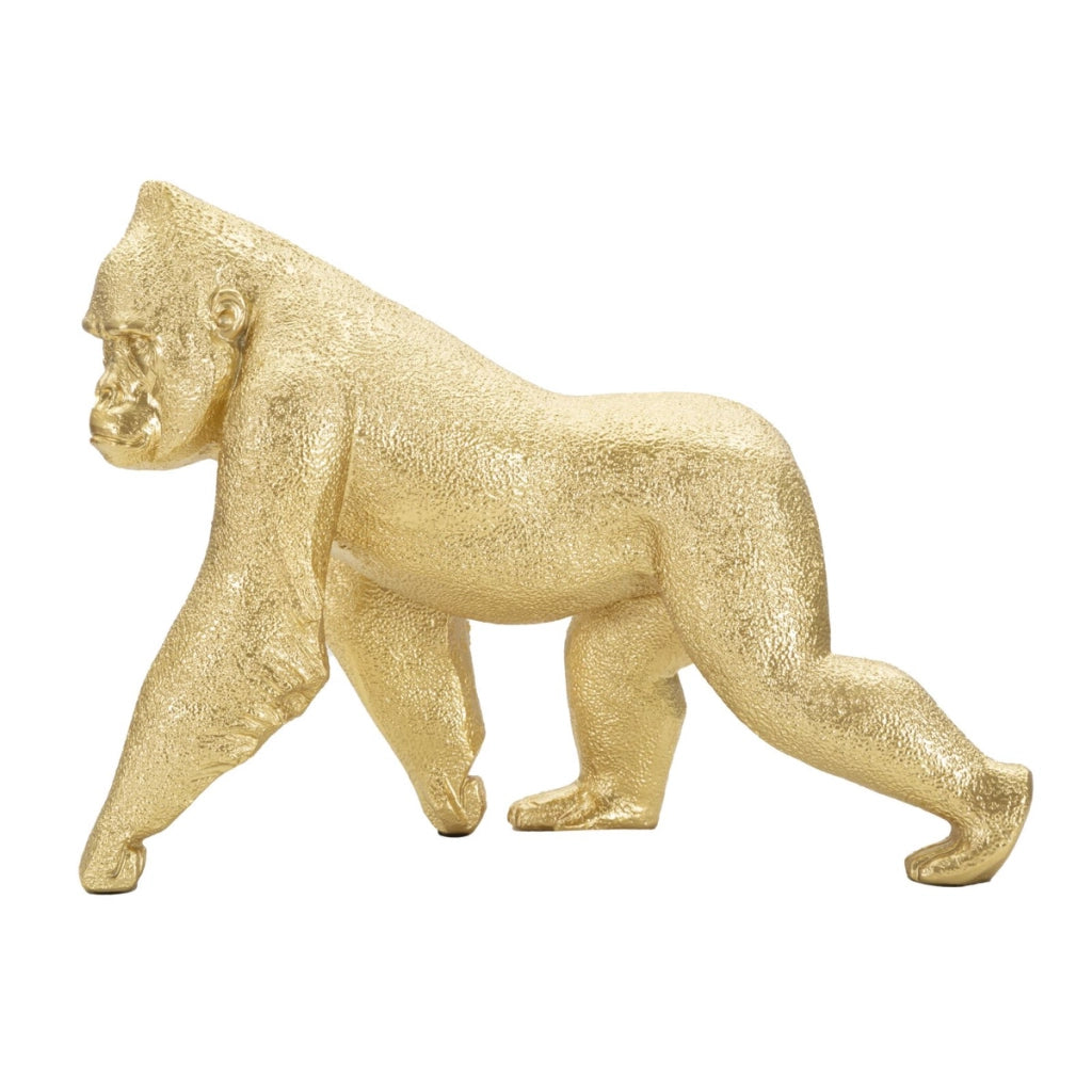 Scultura Gorilla 4, Oro, Poliresina, 29,7x11,5x21,8 cm