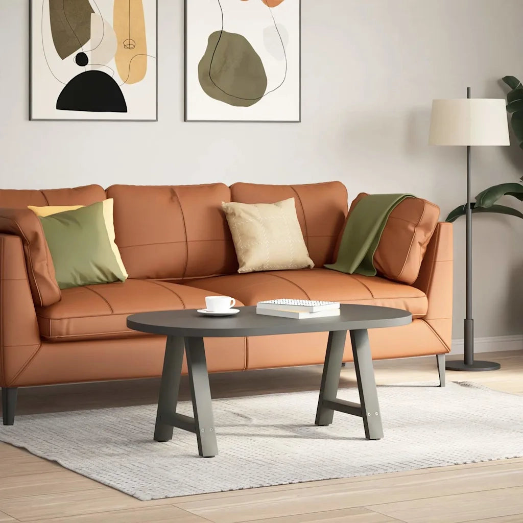 vidaXL Gambe per Tavolino da Caffè a Forma di A 2 pz Antracite 50x(42-43) cm Acciaio