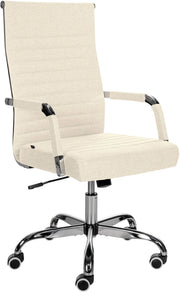 Sedia Da ufficio Amadora crema,Tessuto