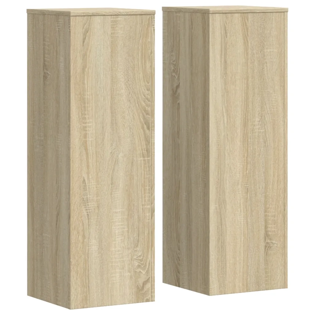 Supporti per Piante 2 pz Rovere Sonoma 33x33x100 cm Multistrato