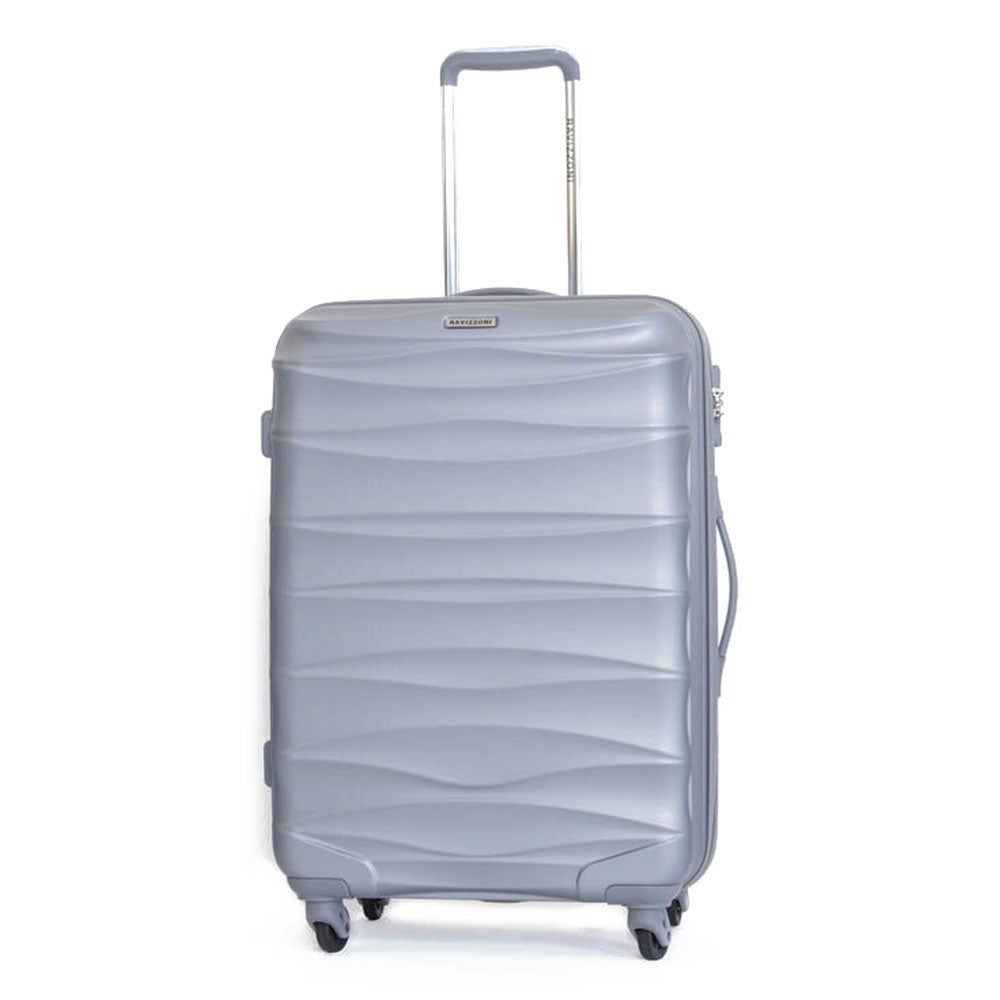 Trolley Valigia Media Rigida in ABS 4 Ruote TSA Ravizzoni Infinity Silver