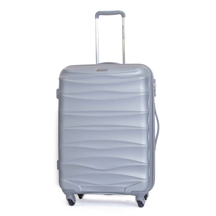 Trolley Valigia Media Rigida in ABS 4 Ruote TSA Ravizzoni Infinity Silver
