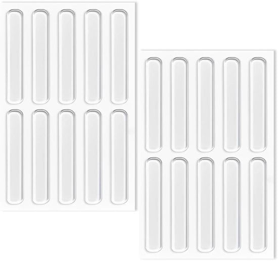 Bumpers per mobili 20 pezzi - Silicone - Autoadesivi - Translucidi - Bumpers per porte armadio - Protezione antisismica - 6,3 cm - Pads di assorbimento