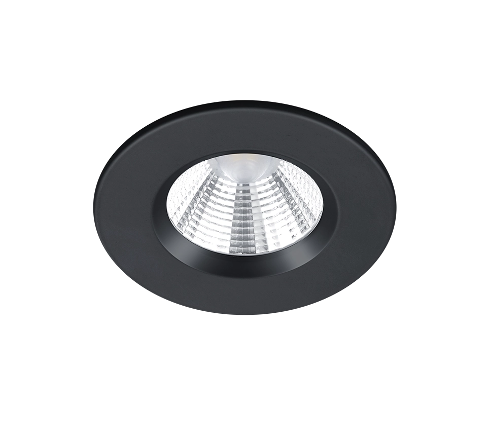 Faretto da Incasso Led Interno Soffitto Rotondo Nero 8,5 cm Zagros GD Trio