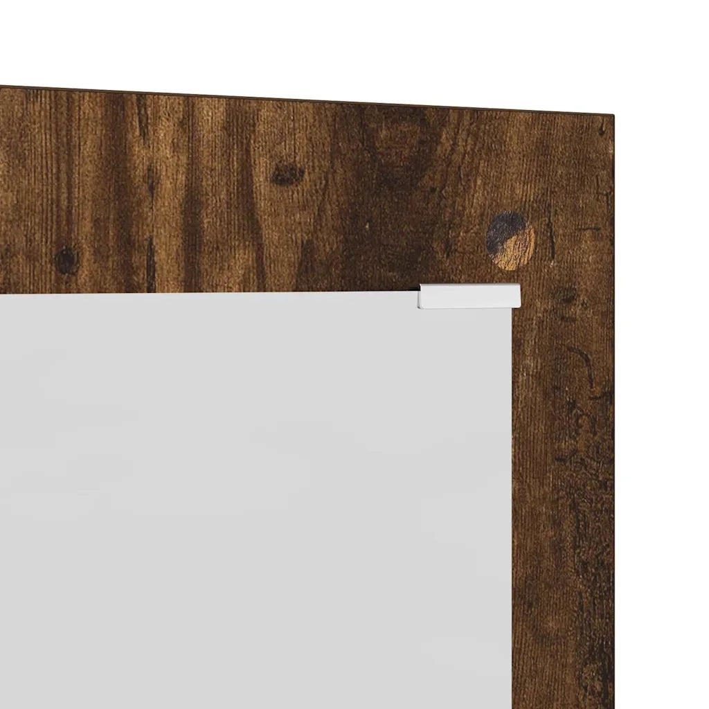 Appendiabiti a muro con specchio Rovere fumé 96 x 1,5 x 90 cm 874535
