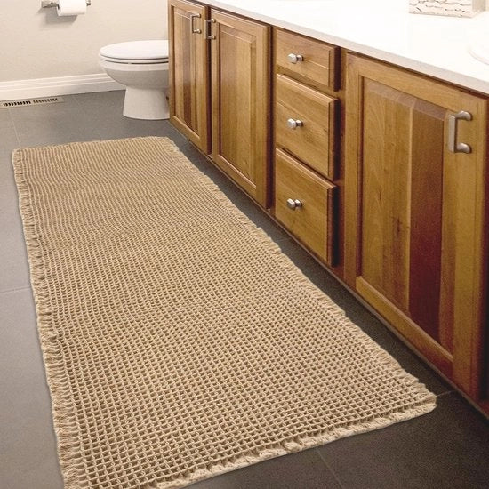 Mat Bad Anti-Slittante Assorbente Acqua, Dimensioni 61x183cm, Grande, Materiale Pluizioso e Zucchero, Idoneo per Cucina e Doccia, Lavabile, Colore Miele
