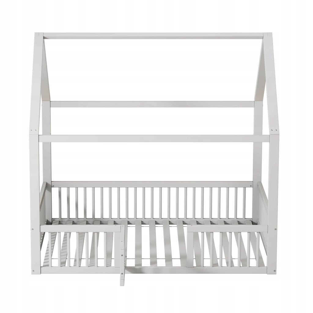 Letto in legno massello 140x200 bianco - Xylo