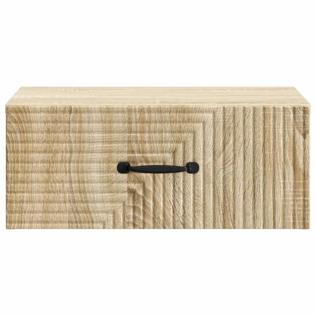 Comodino | Armadio da Notte | Mobiletto da notte a muro Rovere Sonoma 49 x 34,5 x 20 cm