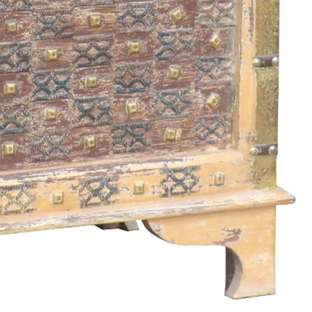 Baule in legno marrone 90x40x45h