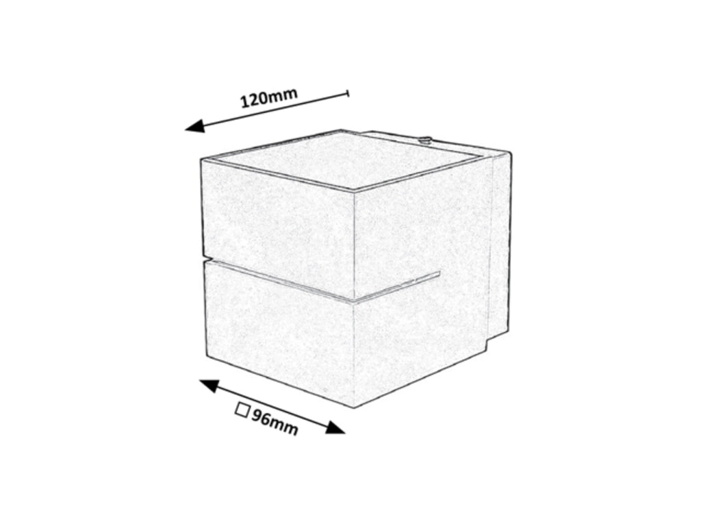 Applique moderna cubo G9 alluminio spazzolato Kaunas Rabalux