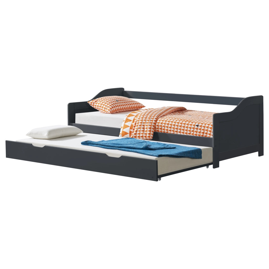Divano con Letto Estraibile 90x200 cm - Grigio Scuro [en.casa]