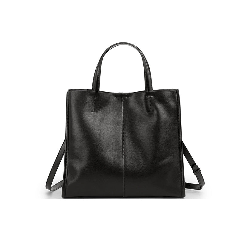 Borsa da donna in vera pelle nera