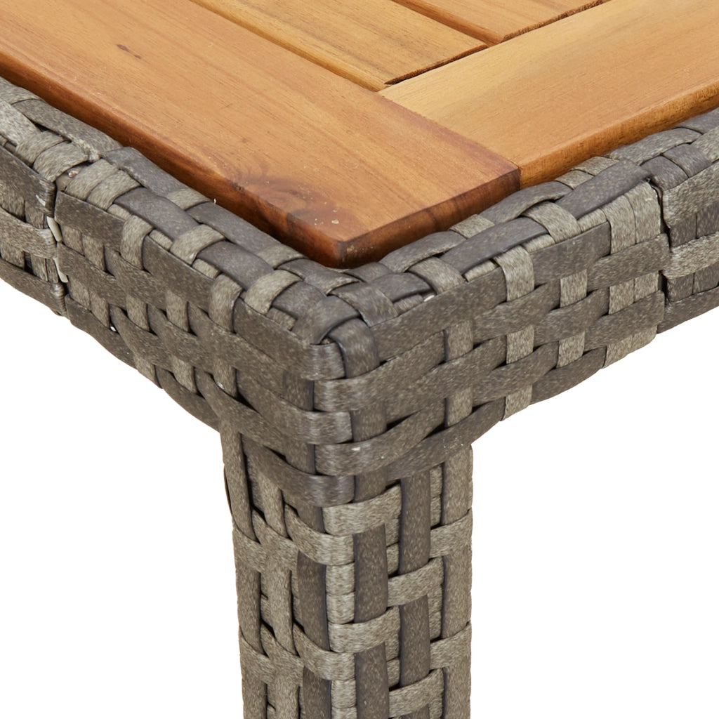 Tavolo da Pranzo da Giardino Grigio 150x90x75 cm Polyrattan