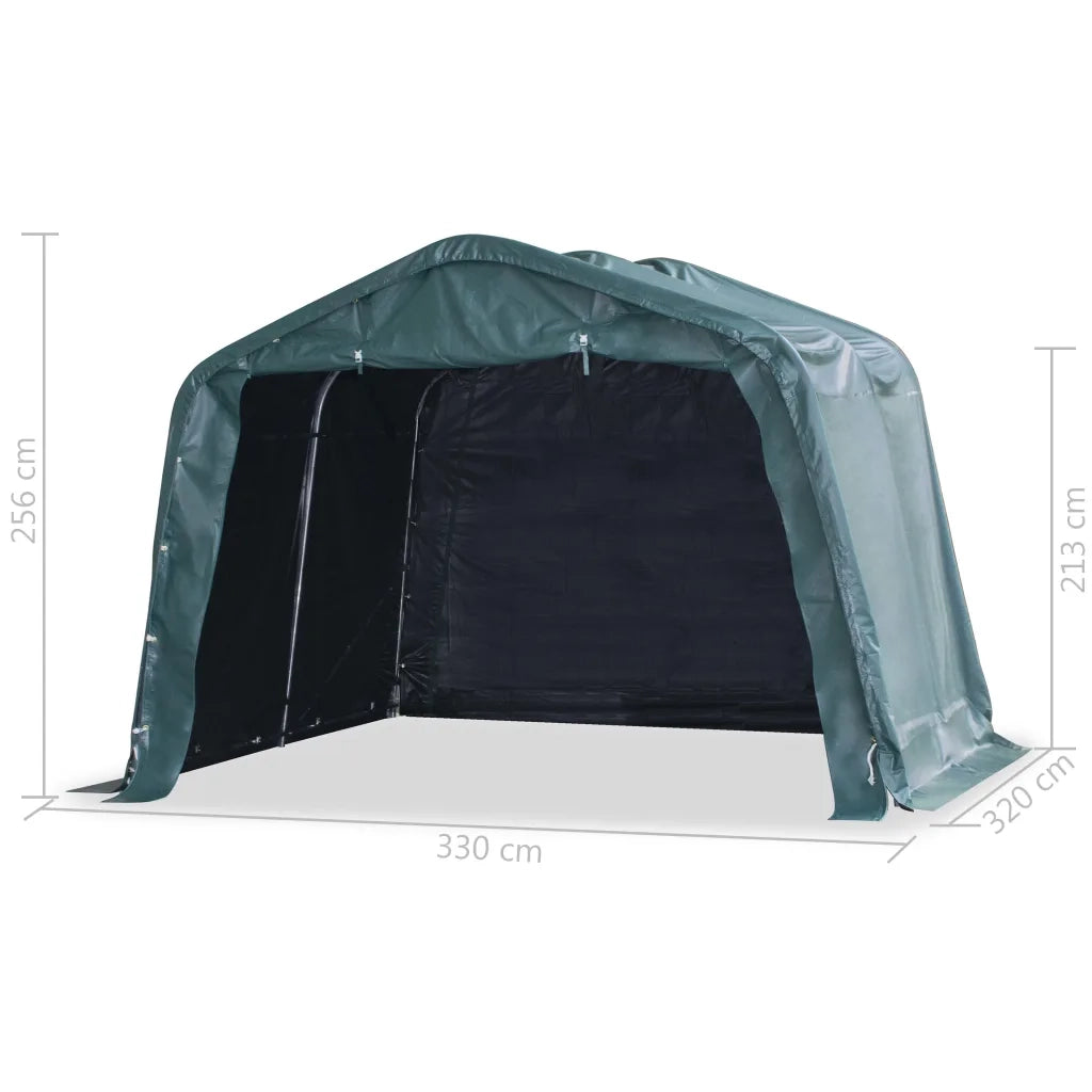 Tendone Bestiame Rimovibile PVC 550 g/m² 3,3x3,2 m Verde Scuro 3055647