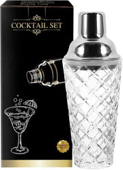 Shaker per Cocktail con Filtro e Design Antiscivolo - Coperchio in Acciaio Inossidabile
