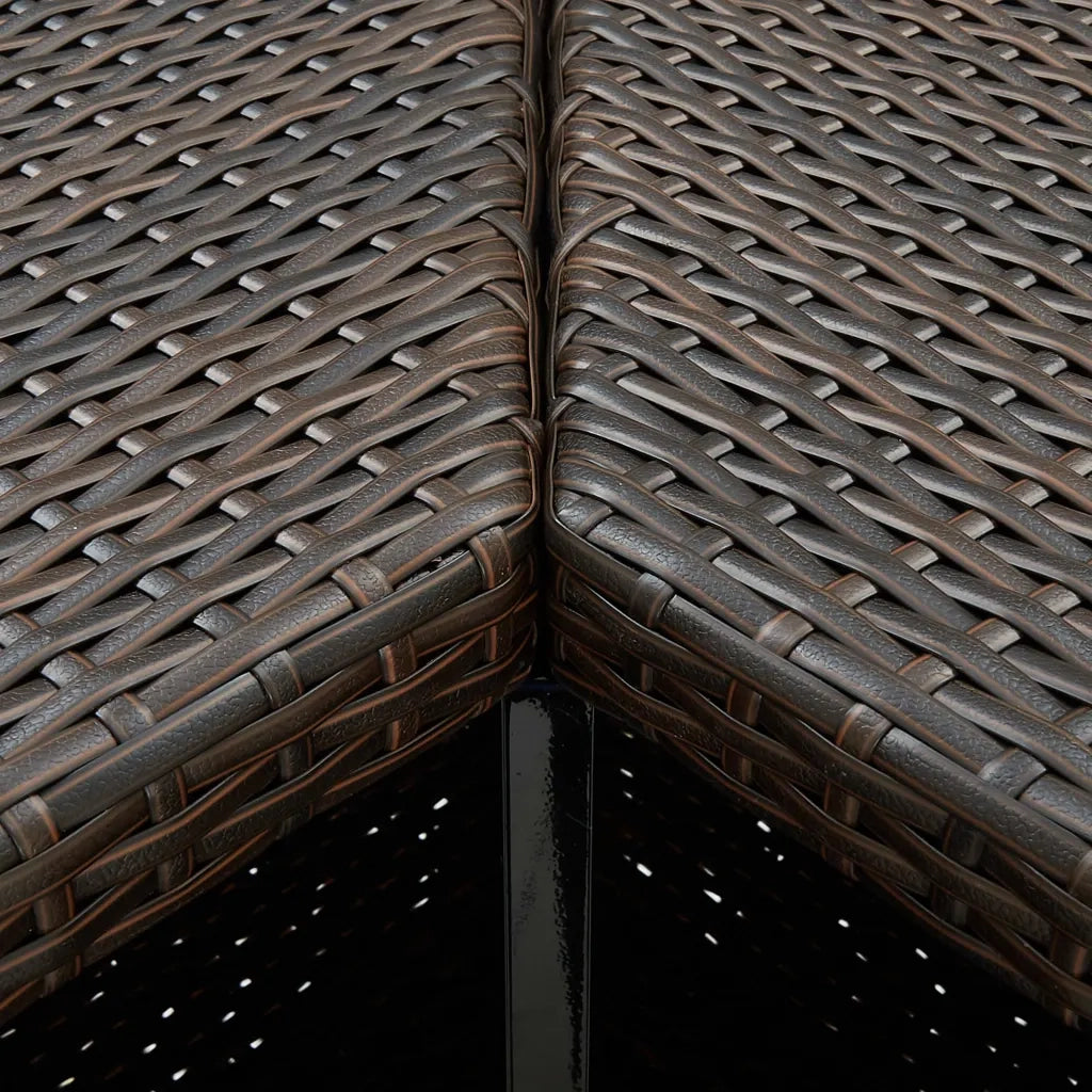Set da Bar da Giardino 16 pz con Cuscini in Polyrattan Marrone 3064928