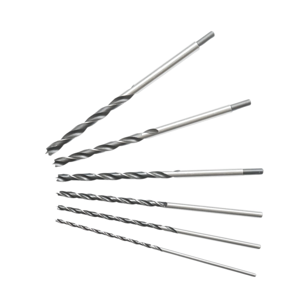 Set di 6 punte per trapano per legno, 6-14 mm, lunghezza 300 mm, gambo cilindrico, punta di centraggio Breckner Germany