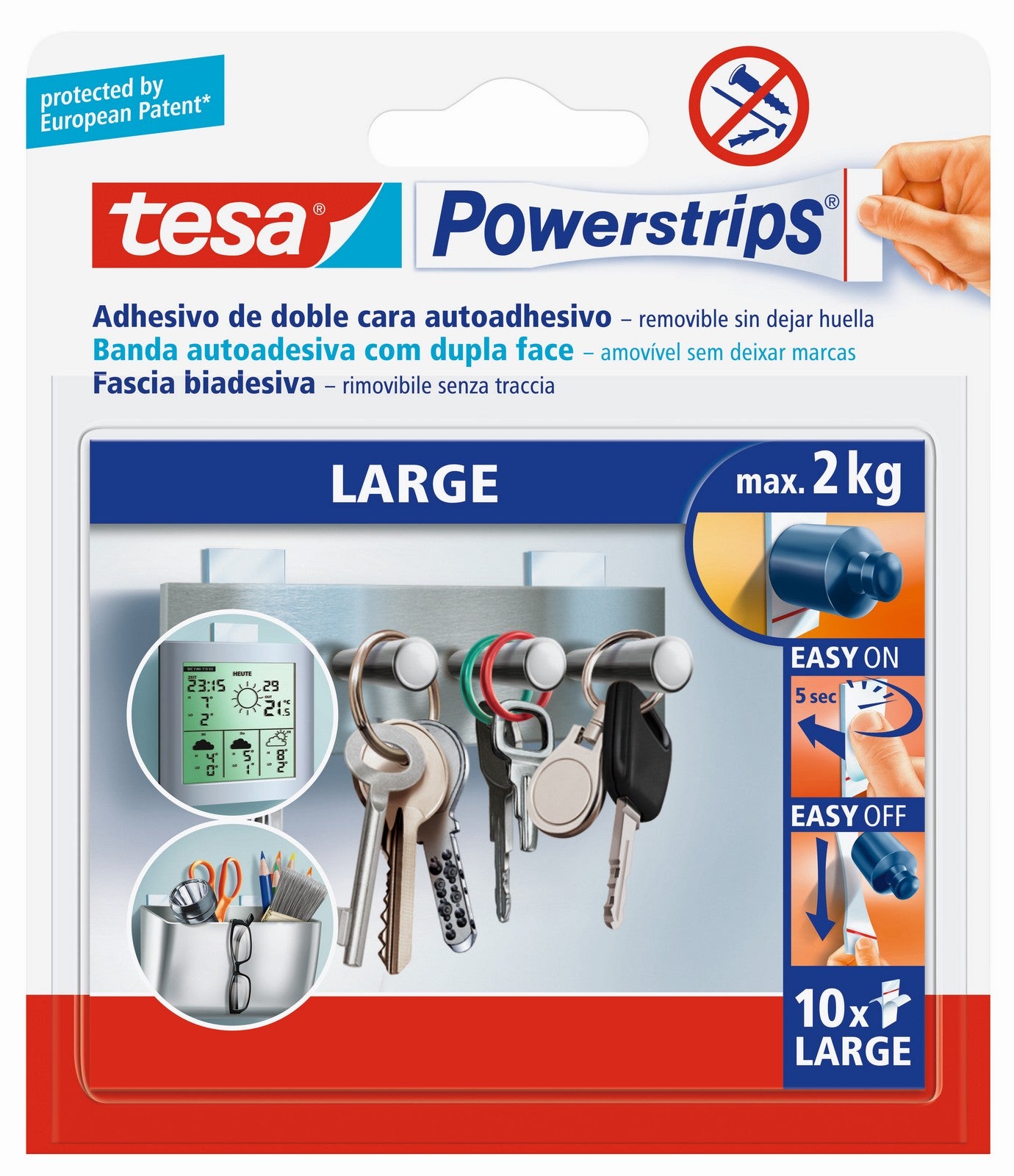 tesa powerstrips 10 strisce biadesive cod:ferx.90801