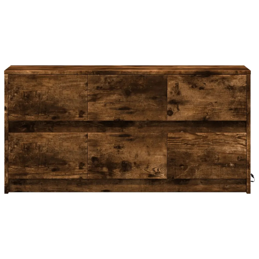 Mobile TV | Armadietto TV | Mobile Porta TV con LED Rovere Fumo 100x34x50 cm in Truciolato