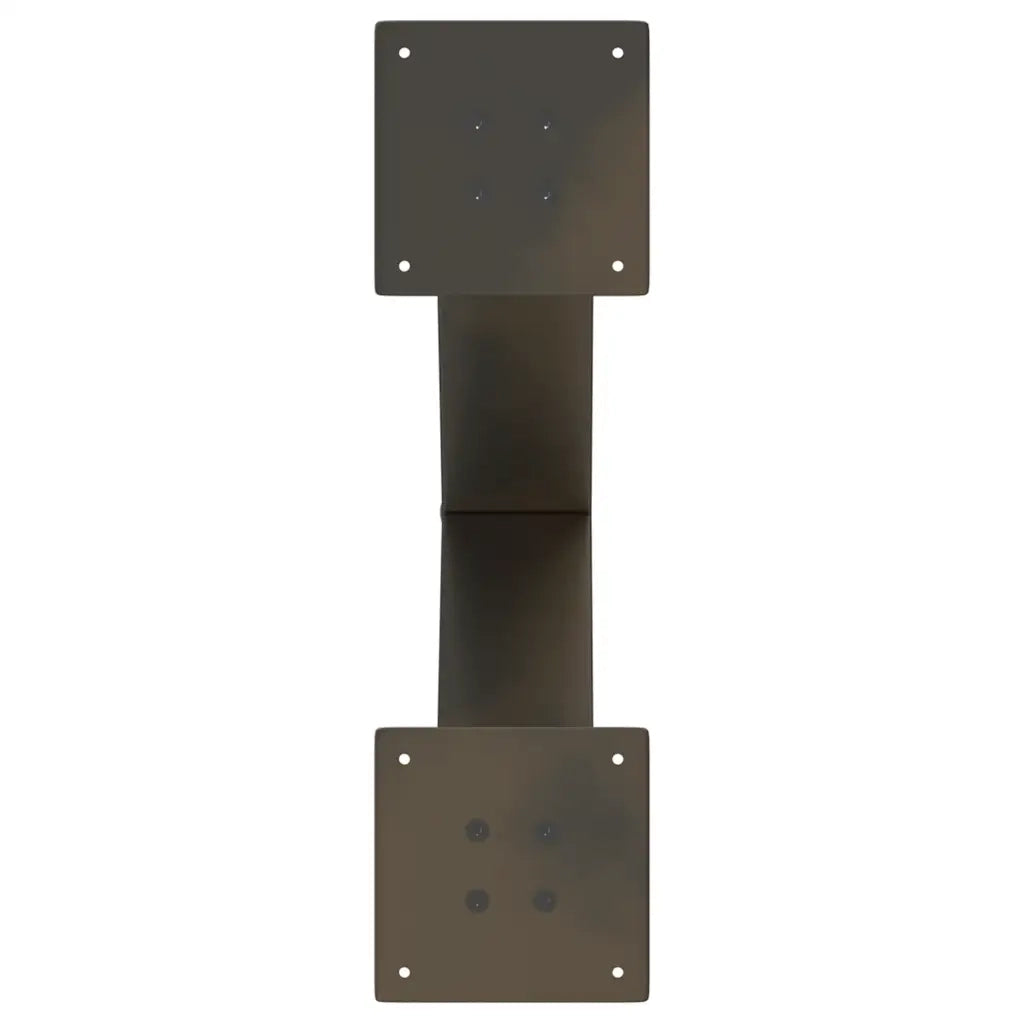 Gambe per Tavolino da CaffÃ¨ a Forma di X 2 pz Acciaio Naturale 60x(42-43) cm Acciaio