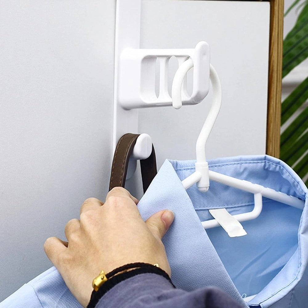Trade Shop - Gancio Dietro Porta Per Appendere Asciugamani Vestiti Grucce Bagno Casa 87019 -