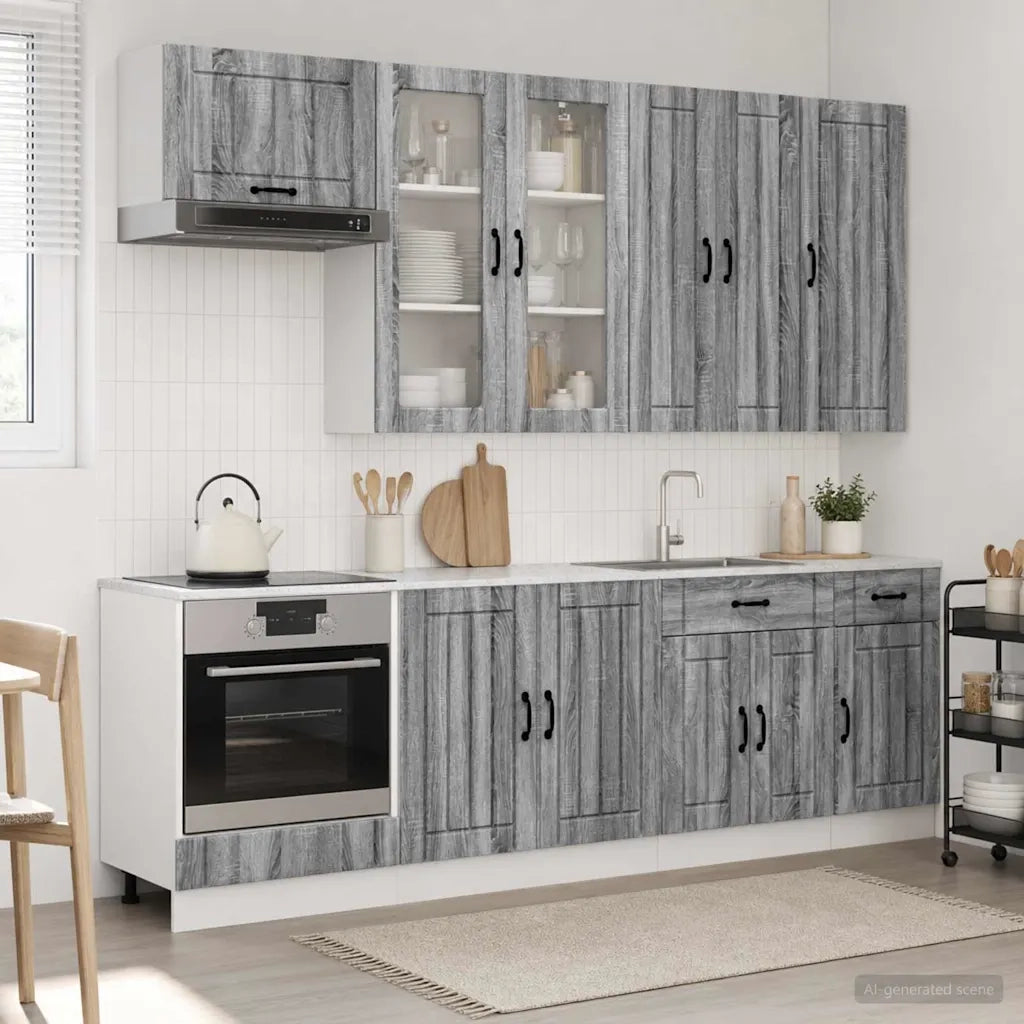 Unità Cucina LUCCA 8 pcs Sonoma grigio Legno ingegnerizzato 3438159