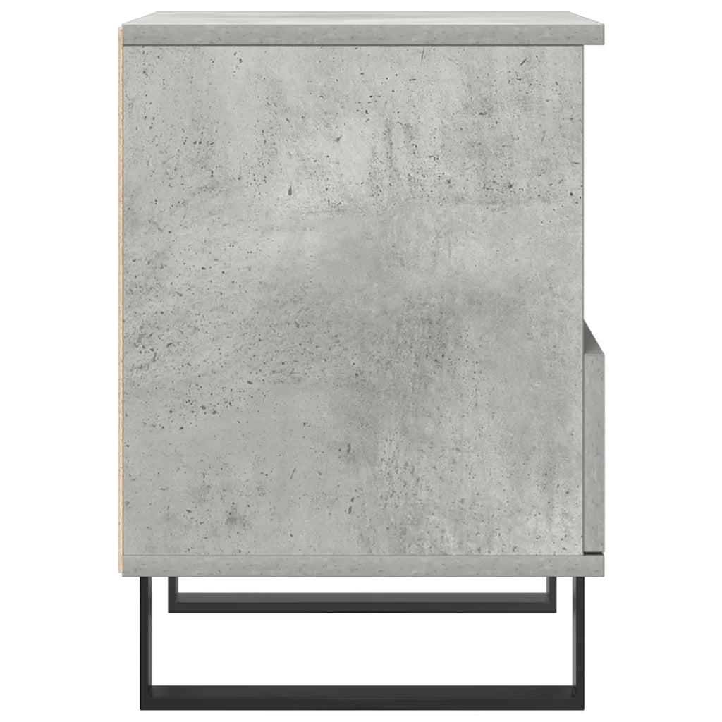 Comodini 2pz-Set di 2 Tavolino da notte Grigio Cemento 40x35x50 cm in Legno Multistrato 611744