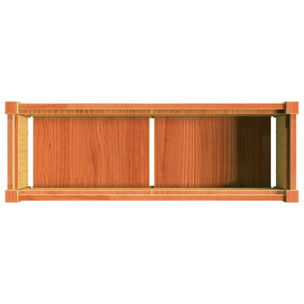 Fioriere da Giardino 2pz Marrone Cera Legno Massello di Pino 837454
