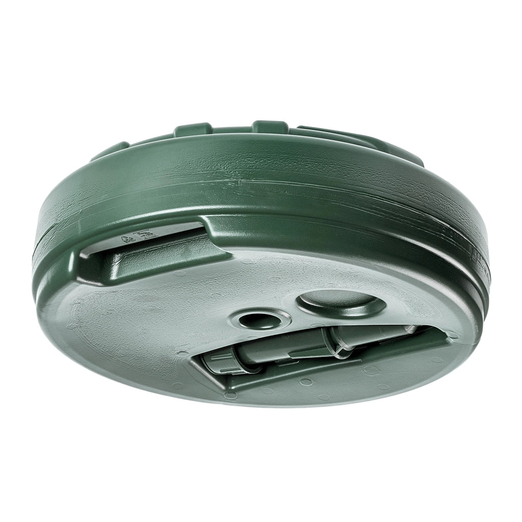 Base per ombrellone da giardino KADAX, rotonda, 39 cm, con peso, verde.