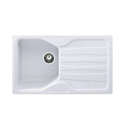Lavello incasso 1 vasca con gocciolatoio reversibile in fragranite bianco Franke CUG 611