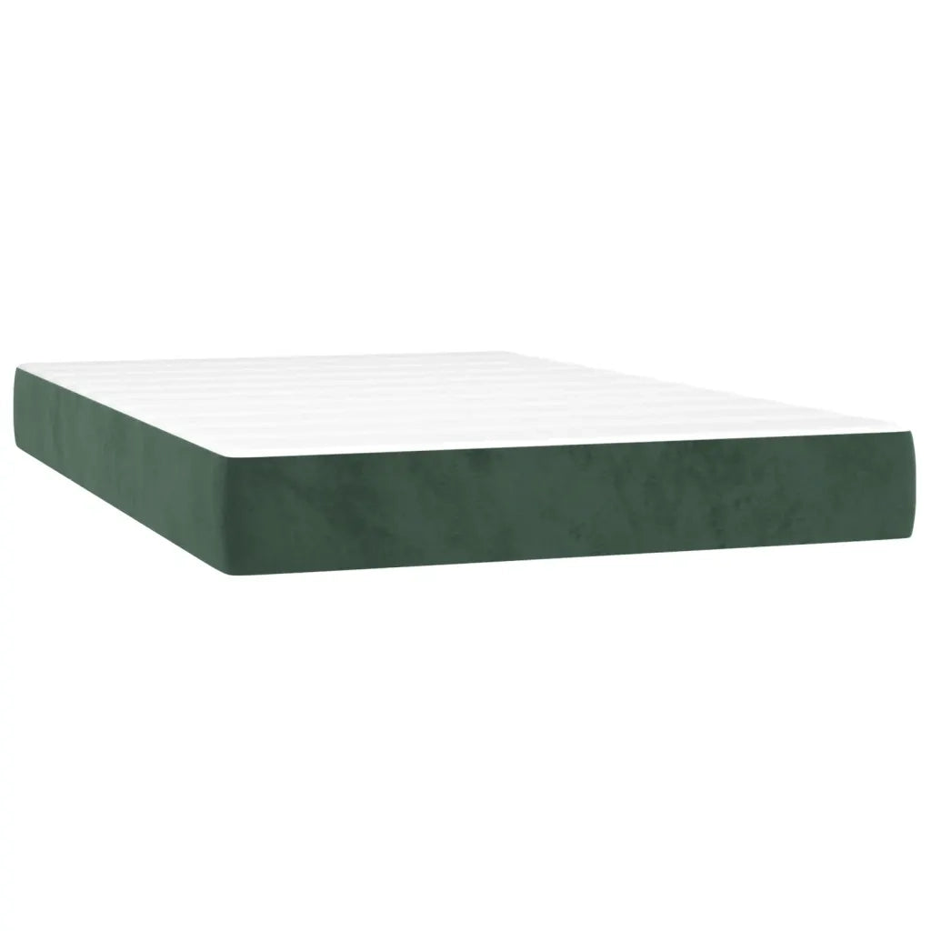 Materasso a Molle-Materasso per letto Verde Scuro 120x200x20 cm in Velluto