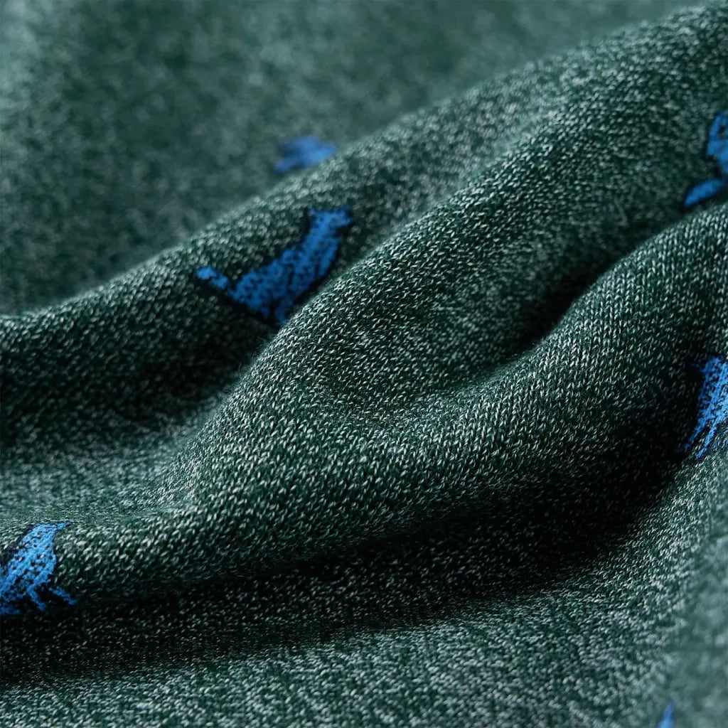 Felpa da Bambino Verde Scuro Mélange 128 12972