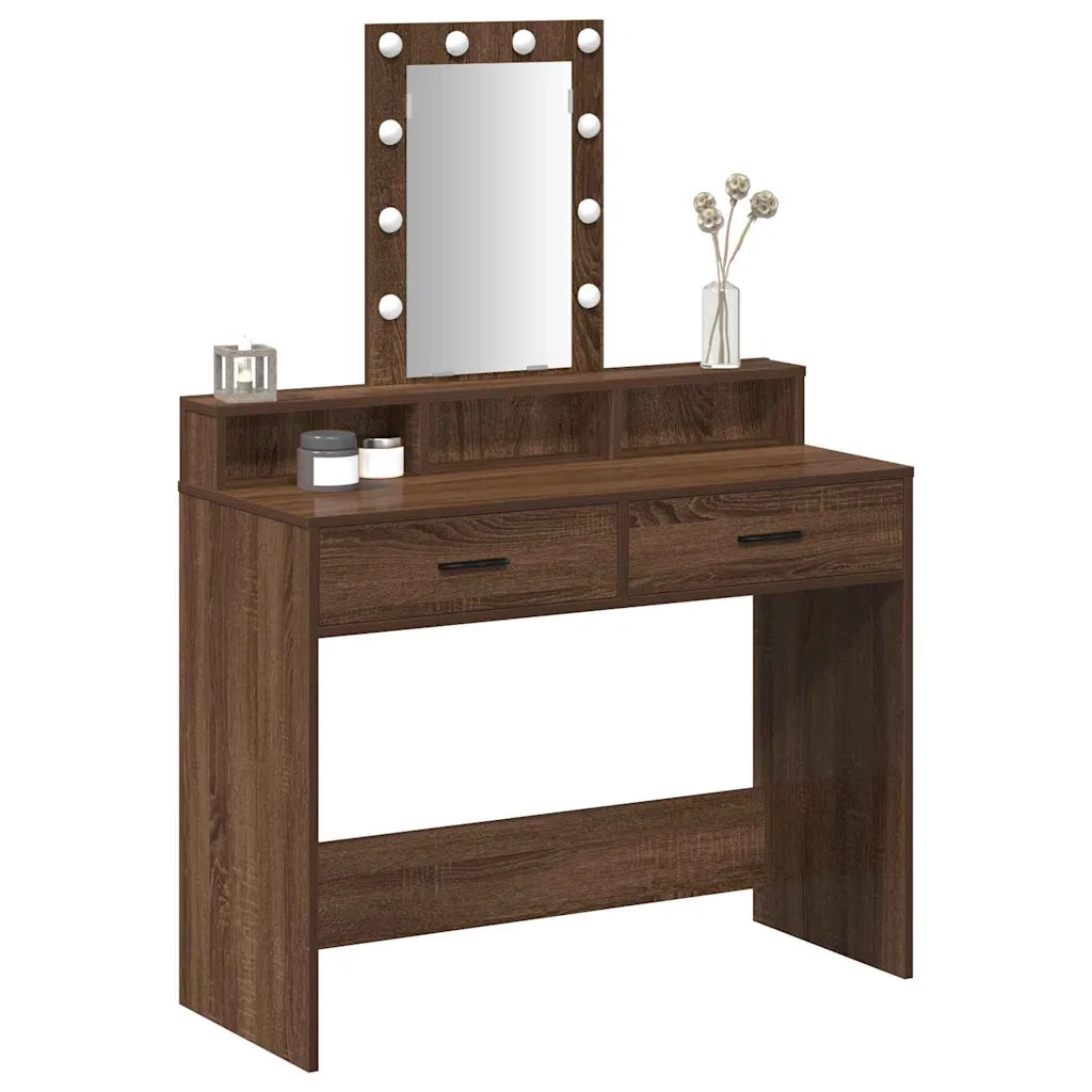 Tavolo da Trucco Marrone 100 x 41 x 140 cm Legno ingegnerizzato 865178
