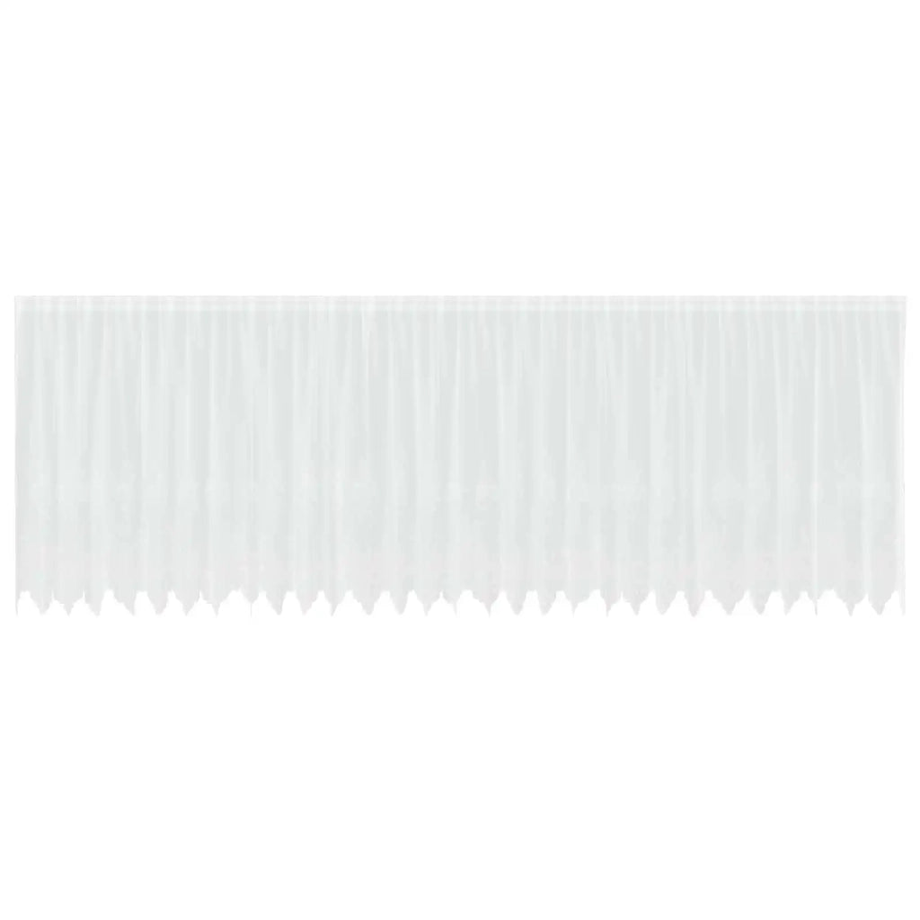 Tenda in Pizzo con tende Bianco 140 x 750 cm Poliestere 4107829