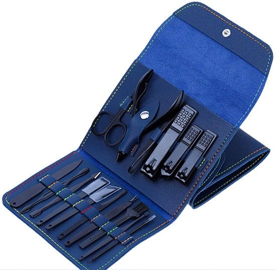 Set di manicure e pedicure in lusso - con custodia - set di regalo per uomo e donna
