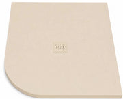 Piatto doccia semicircolare ROUND 90x90 cm Crema griglia Crema
