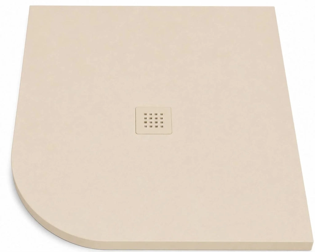 Piatto doccia semicircolare ROUND 90x90 cm Crema griglia Crema