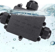 Cassetta di connessione in plastica impermeabile IP68 - connettore 3-pins M686 - cavo di alimentazione esterno - resistente a fiamme e calore - livello V0.