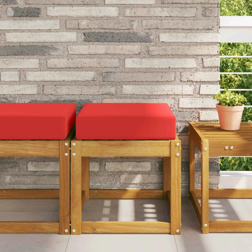 Cuscino da Sedia Esterno Rosso 40 x 40 x 8 cm 100% Poliestere