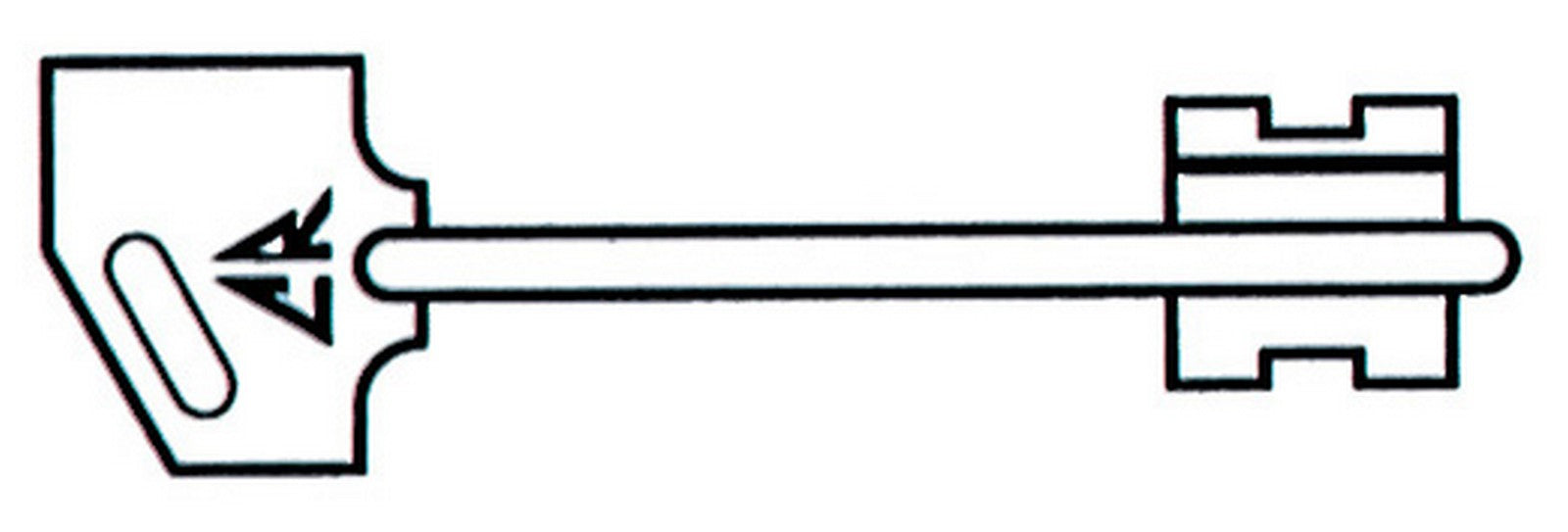 c.r. art.14 chiave per serrature a doppia mappa mm. 92 cod:ferx.9084