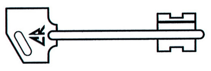 c.r. art.14 chiave per serrature a doppia mappa mm. 92 cod:ferx.9084