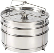 Casseruola Stagni 3 Livelli - Acciaio Inox - Stoviglie - Cottura Salutare - Per Zuppe/Lasagna - Ideale per Molti Piatti - Stufa a Vapore