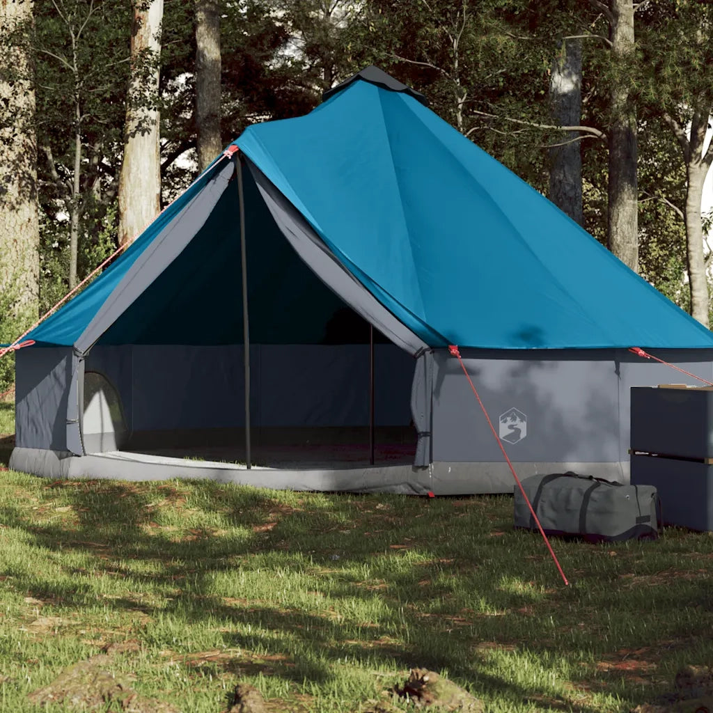 Tenda Familiare Tipi per 6 Persone-Tenda da campeggio Blu Impermeabile 162104