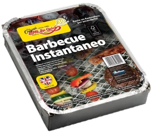 Barbecue Istantaneo usa e getta in alluminio con Carbone Vegetale
