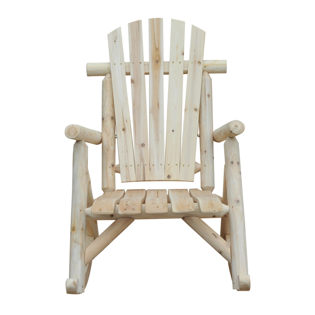 Poltrona da Giardino a Dondolo in Legno di Pino ¨C zephmum ¨C Naturale